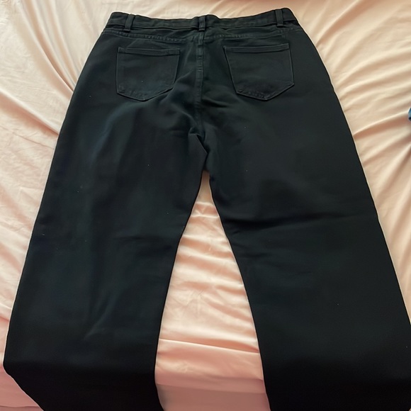 High waisted black pants with white hearts. - Picture 3 of 4